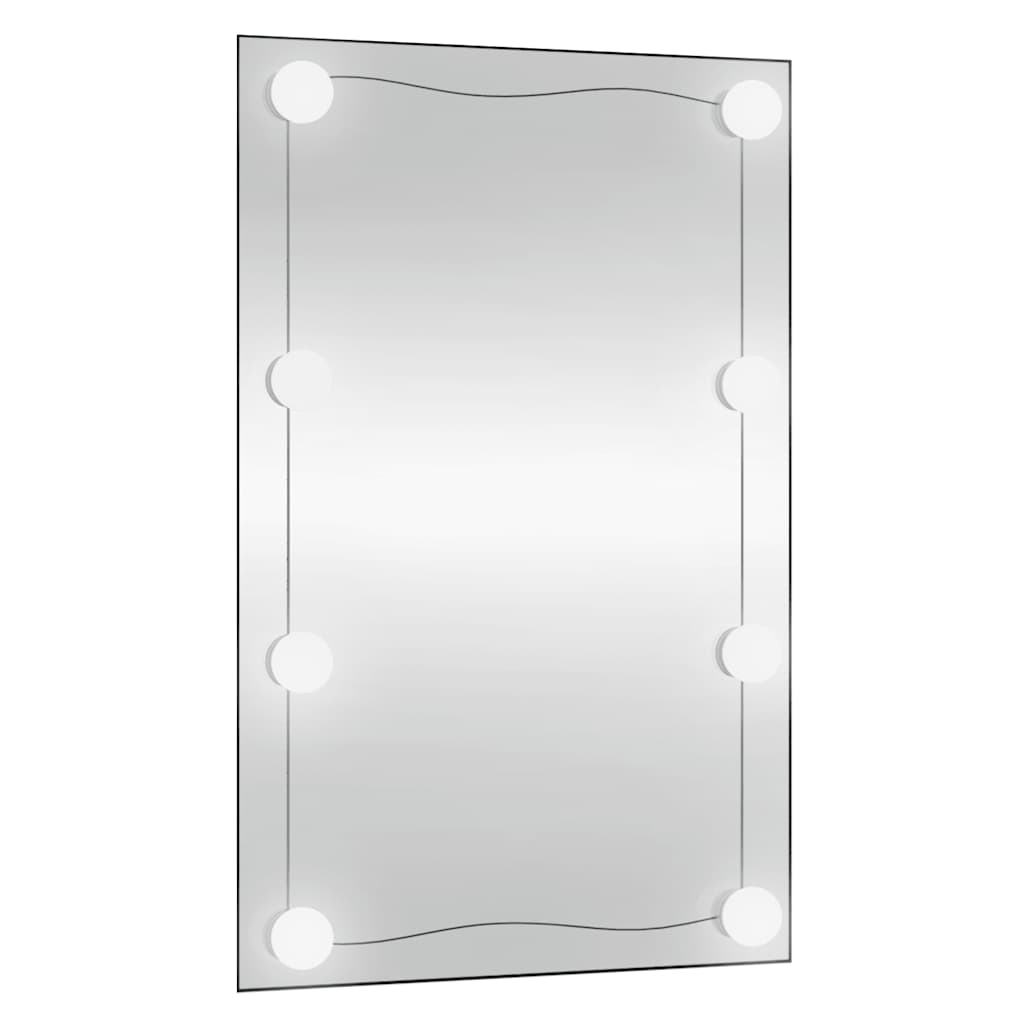 Miroir mural avec éclairage LED 50x80 cm Verre Rectangulaire