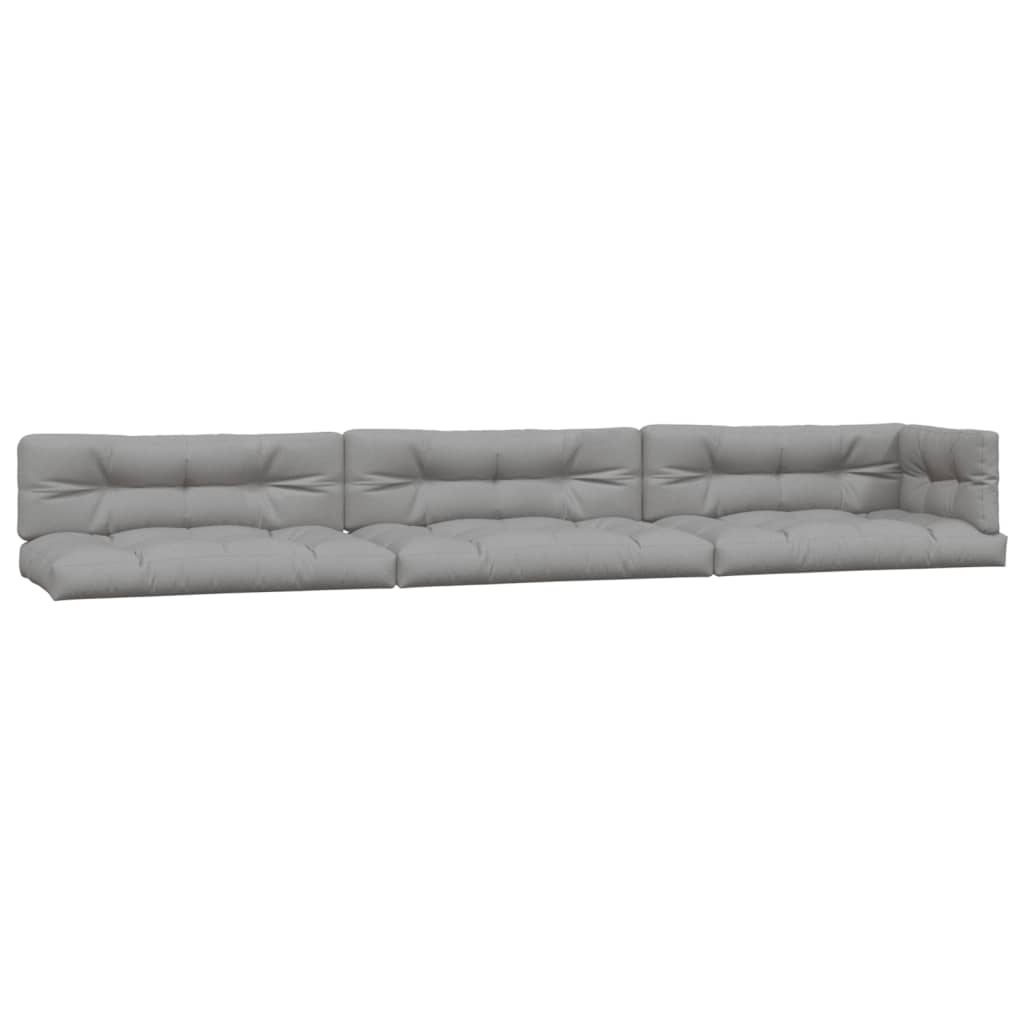 7-Piece Pallet Cushion Set, Grey Fabric
