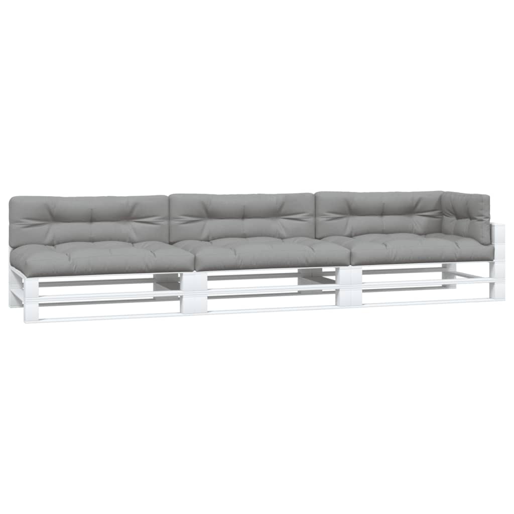 7-Piece Pallet Cushion Set, Grey Fabric