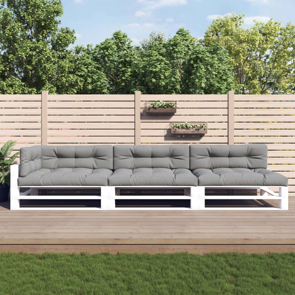 7-Piece Pallet Cushion Set, Grey Fabric