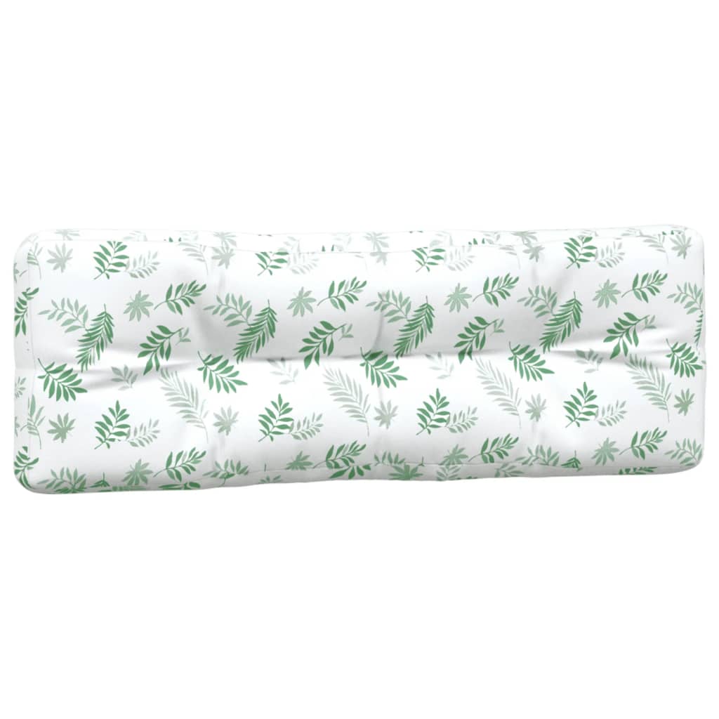 Coussin de palette 7 pièces motif feuille tissu