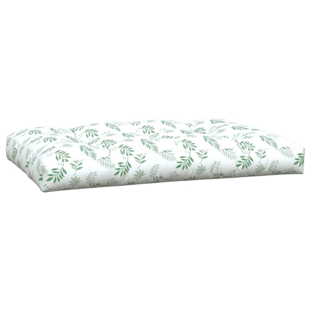 Coussin de palette 7 pièces motif feuille tissu
