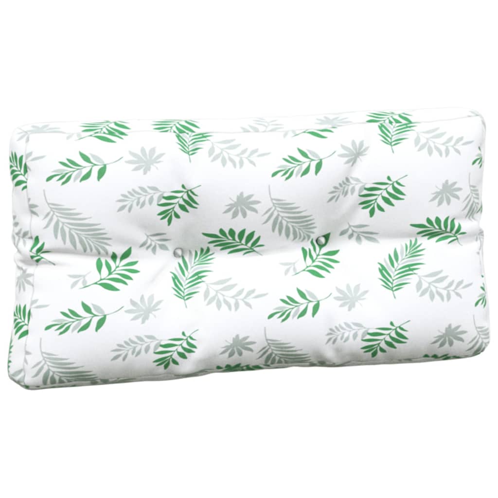 Coussin de palette 7 pièces motif feuille tissu
