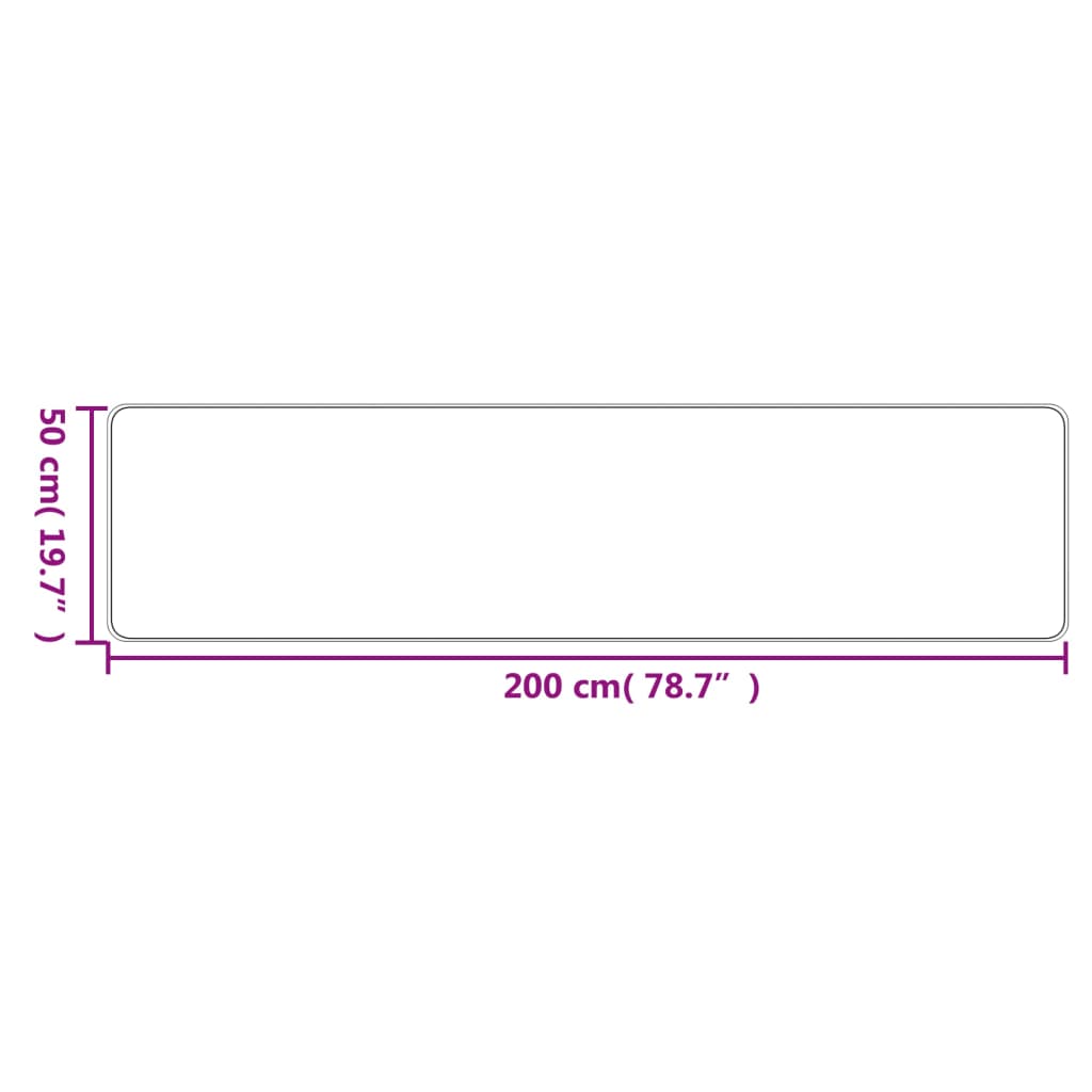 Chemin de couloir aspect sisal Platina 50x200 cm