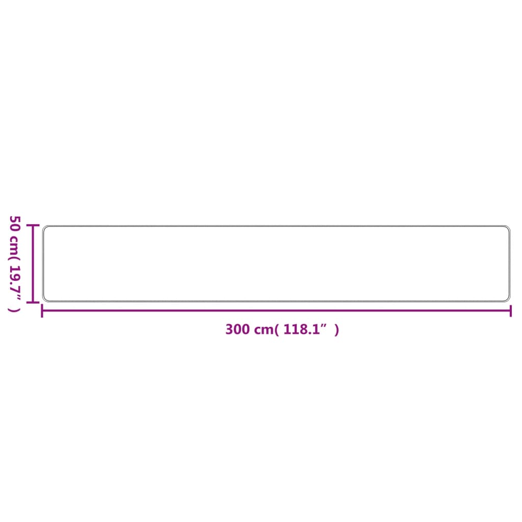 Tapis de couloir aspect sisal Platina 50x300 cm