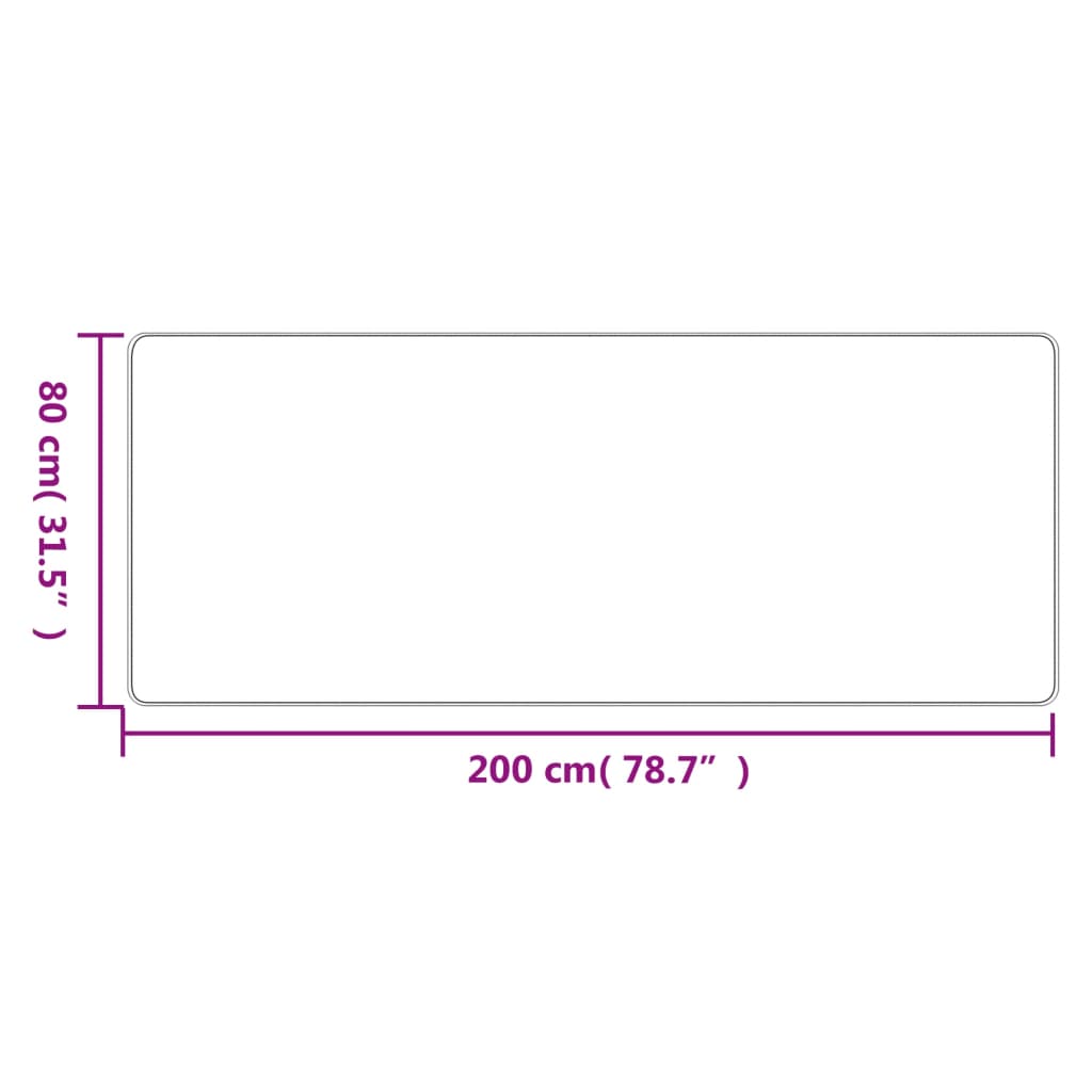 Chemin de tapis aspect sisal Platina 80x200 cm
