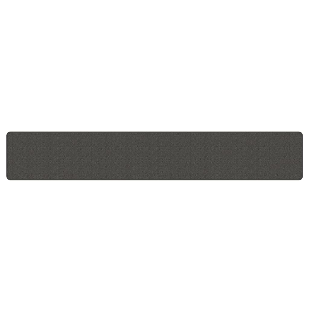 Tapis de couloir aspect sisal anthracite 50x300 cm
