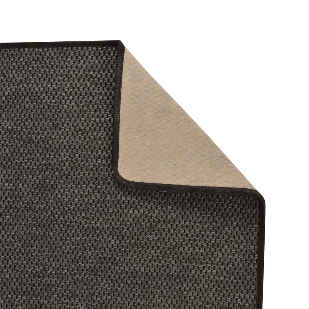 Sisal Look Runner Anthracite 80x400 cm