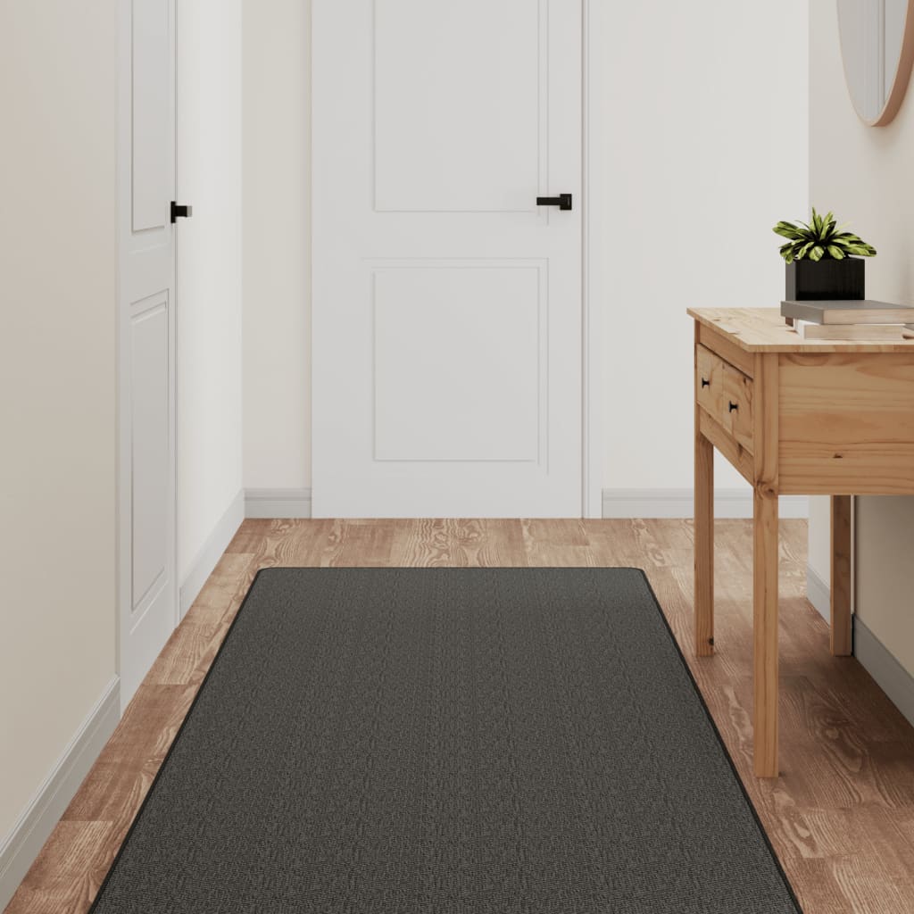 Sisal Look Runner Anthracite 80x400 cm