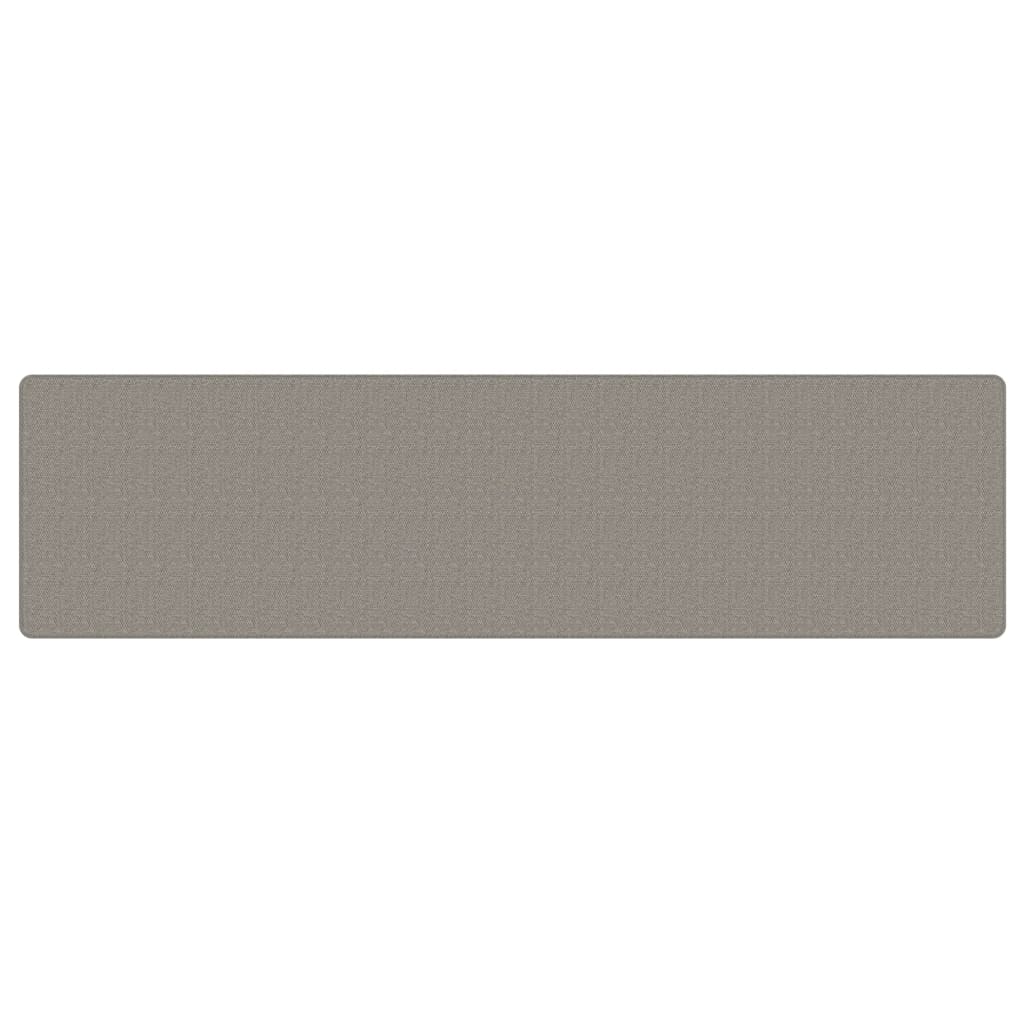 Tapis de couloir aspect sisal argenté 80x300 cm
