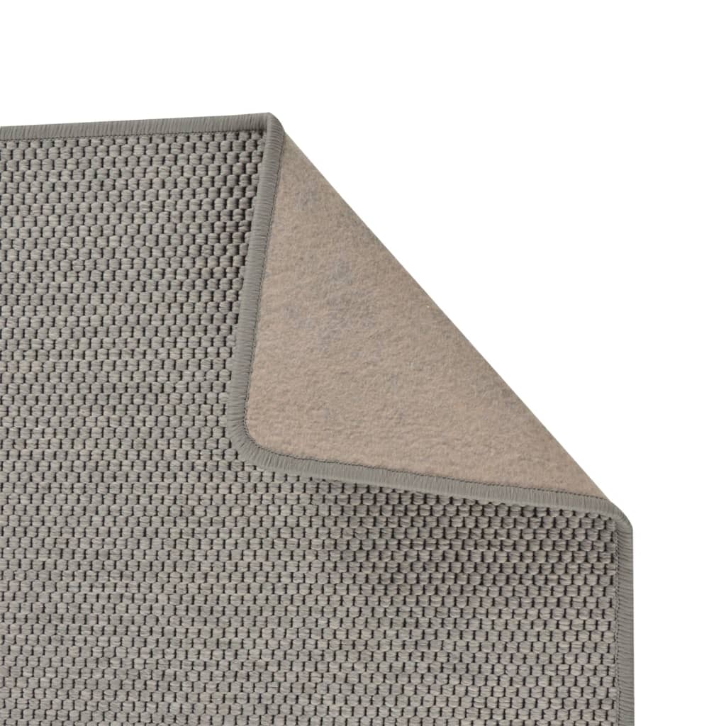Tapis de couloir aspect sisal argenté 80x300 cm
