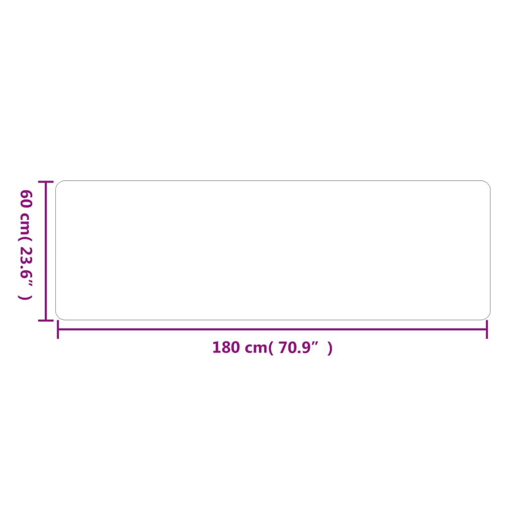 Tapis de couloir anthracite 60x180 cm