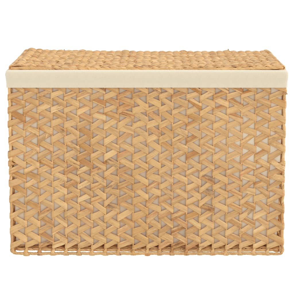 Laundry Basket with 3 Compartments 75x42.5x52 cm Water Hyacinth