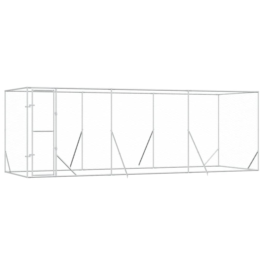 Outdoor-Hundezwinger Silbern 6x2x2 m Verzinkter Stahl