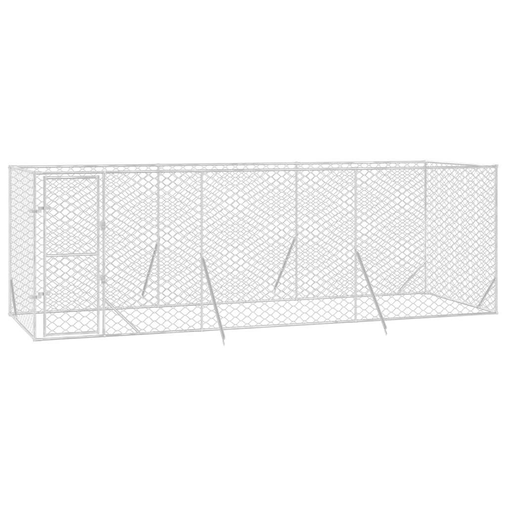 Outdoor-Hundezwinger Silbern 6x2x2 m Verzinkter Stahl