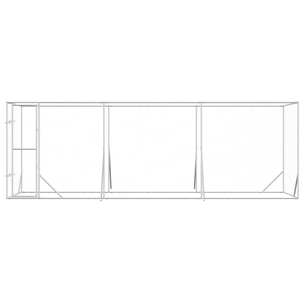 Outdoor-Hundezwinger Silbern 6x2x2 m Verzinkter Stahl