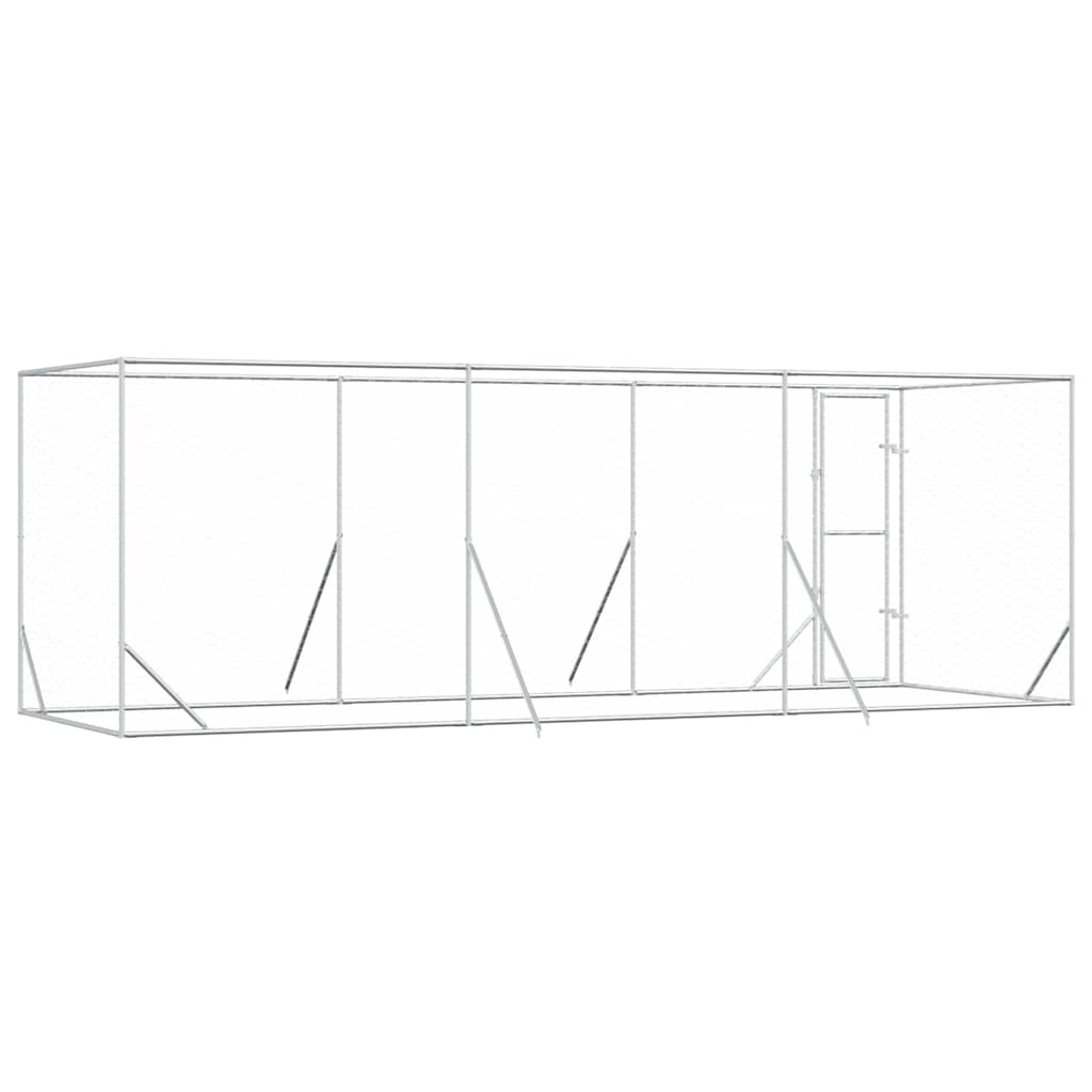 Outdoor-Hundezwinger Silbern 6x2x2 m Verzinkter Stahl