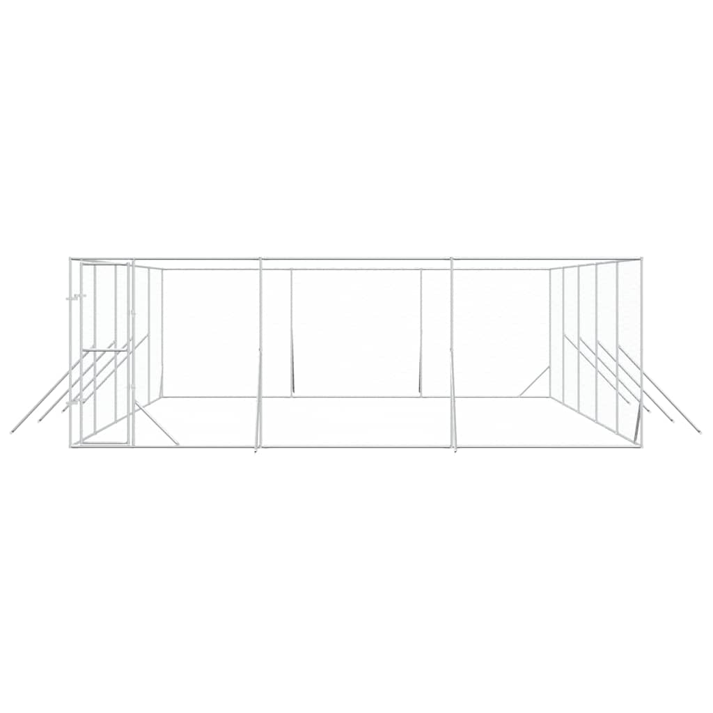 Outdoor-Hundezwinger Silbern 6x10x2 m Verzinkter Stahl