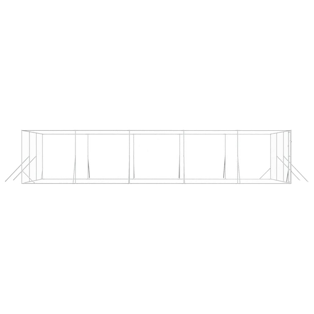 Outdoor-Hundezwinger Silbern 6x10x2 m Verzinkter Stahl