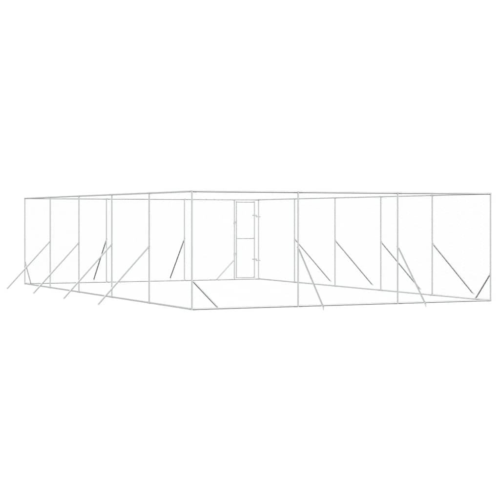 Outdoor-Hundezwinger Silbern 6x10x2 m Verzinkter Stahl