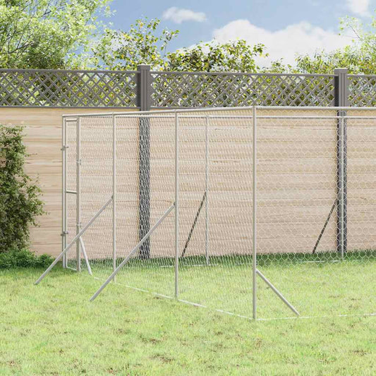 Outdoor-Hundezwinger Silbern 6x10x2 m Verzinkter Stahl