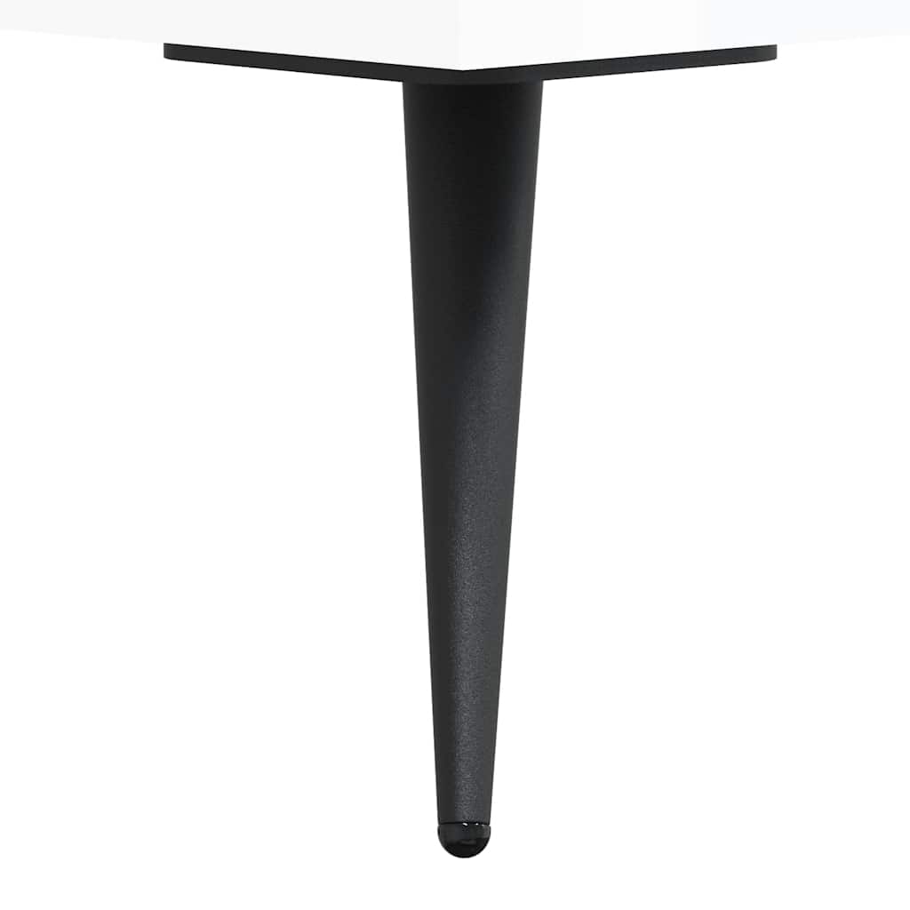 Desk High Gloss White 140x50x75 cm Engineered Wood