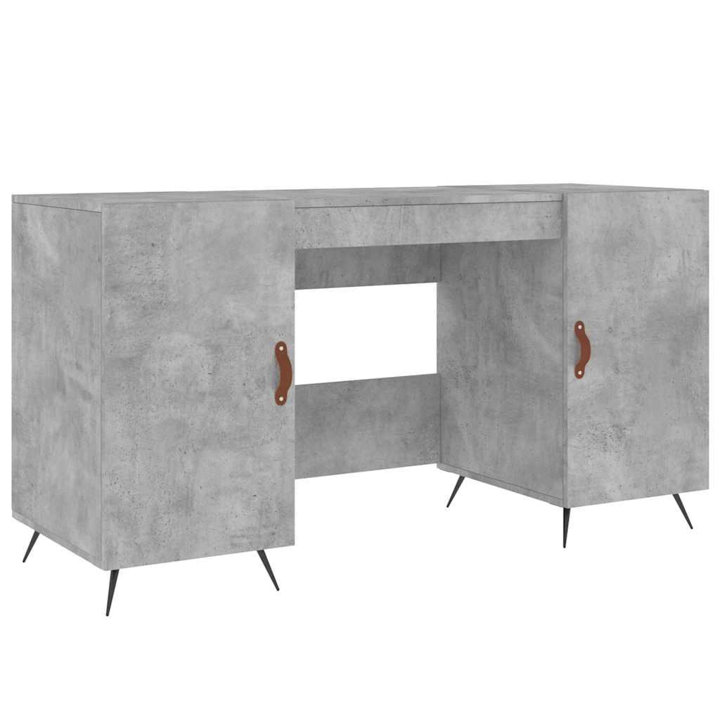 Desk Concrete Gray 140x50x75 cm Engineered Wood