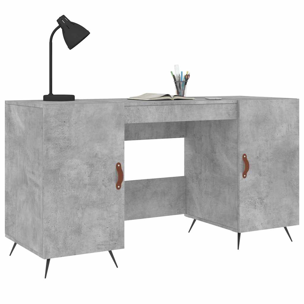 Desk Concrete Gray 140x50x75 cm Engineered Wood