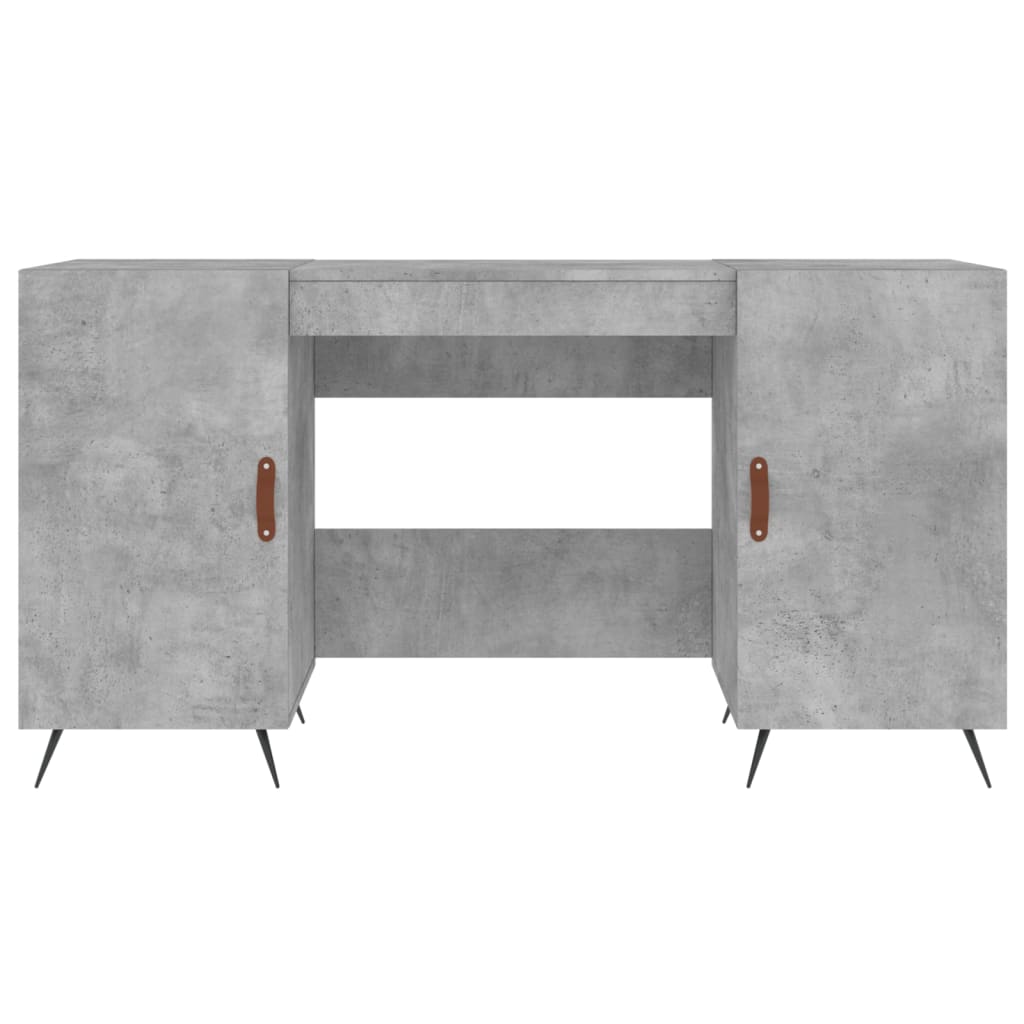 Desk Concrete Gray 140x50x75 cm Engineered Wood