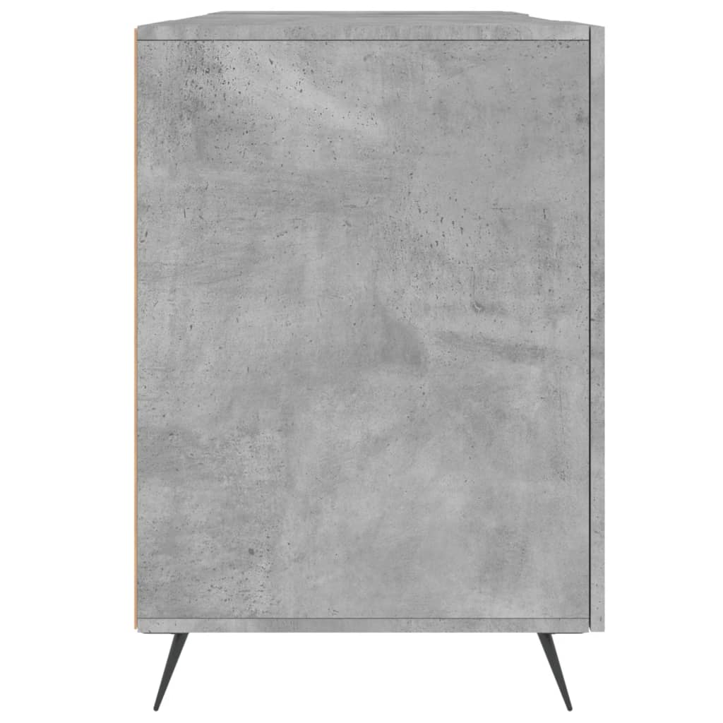 Desk Concrete Gray 140x50x75 cm Engineered Wood