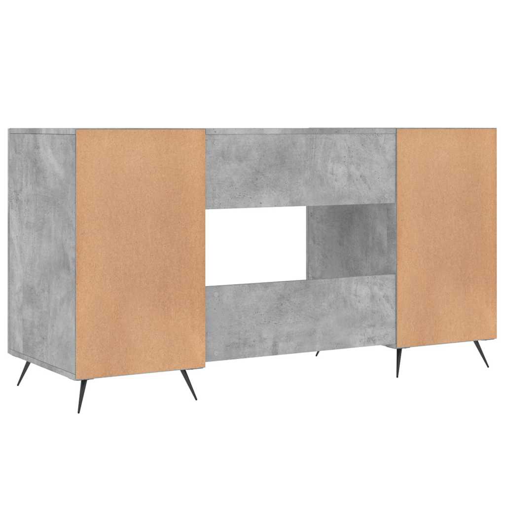 Desk Concrete Gray 140x50x75 cm Engineered Wood