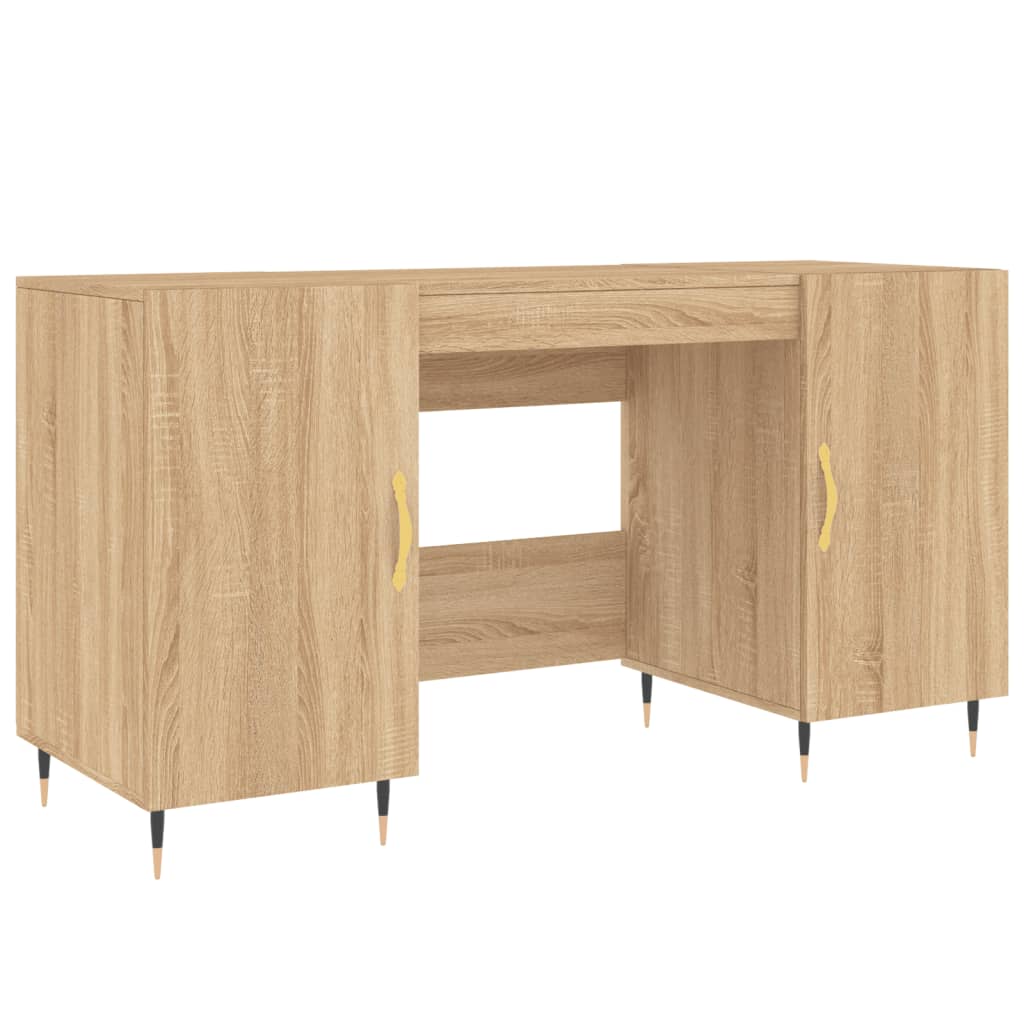Bureau chêne Sonoma 140x50x75 cm panneau de particules