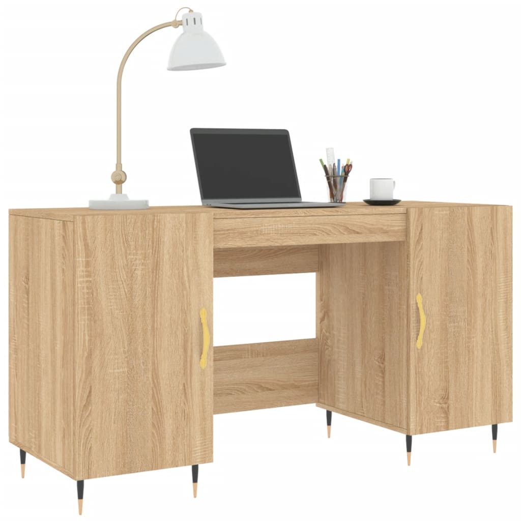 Bureau chêne Sonoma 140x50x75 cm panneau de particules