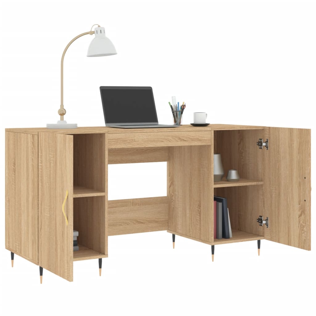 Bureau chêne Sonoma 140x50x75 cm panneau de particules