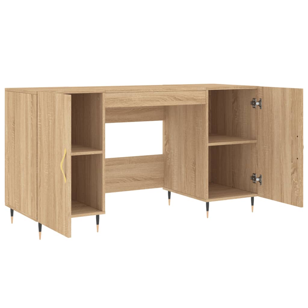 Bureau chêne Sonoma 140x50x75 cm panneau de particules