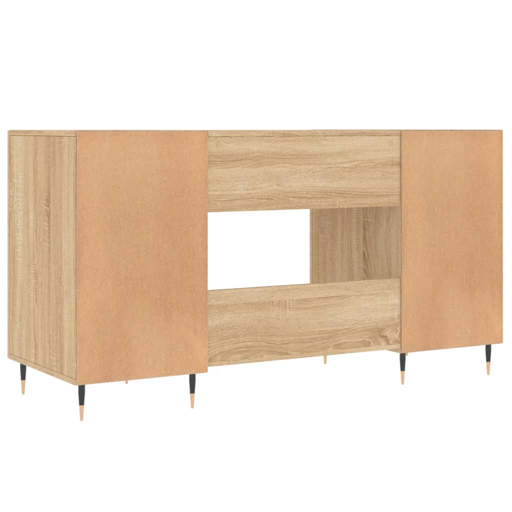 Bureau chêne Sonoma 140x50x75 cm panneau de particules