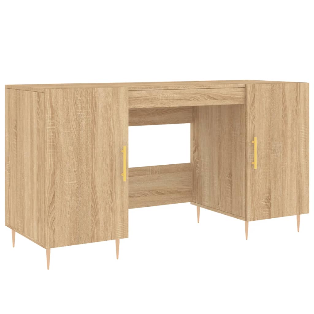 Bureau chêne Sonoma 140x50x75 cm panneau de particules