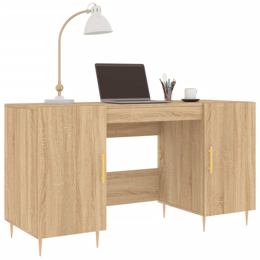 Bureau chêne Sonoma 140x50x75 cm panneau de particules