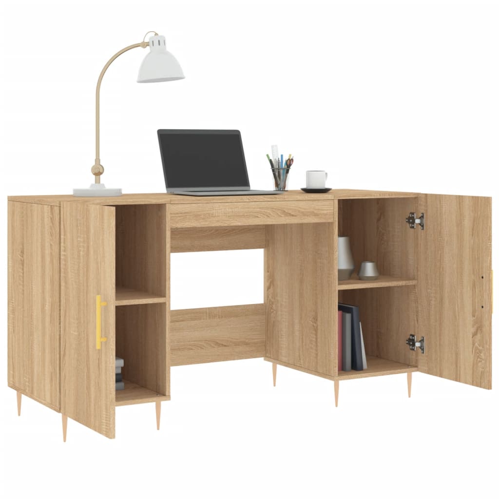 Bureau chêne Sonoma 140x50x75 cm panneau de particules