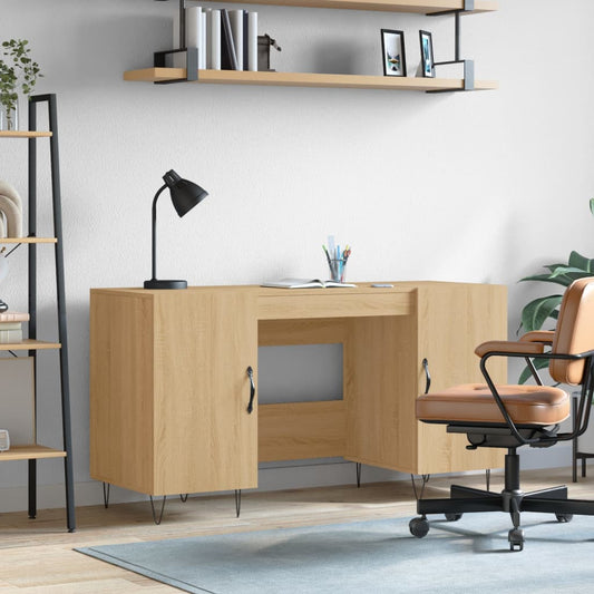 Bureau Sonoma chêne 140x50x75 cm Bois d'ingénierie
