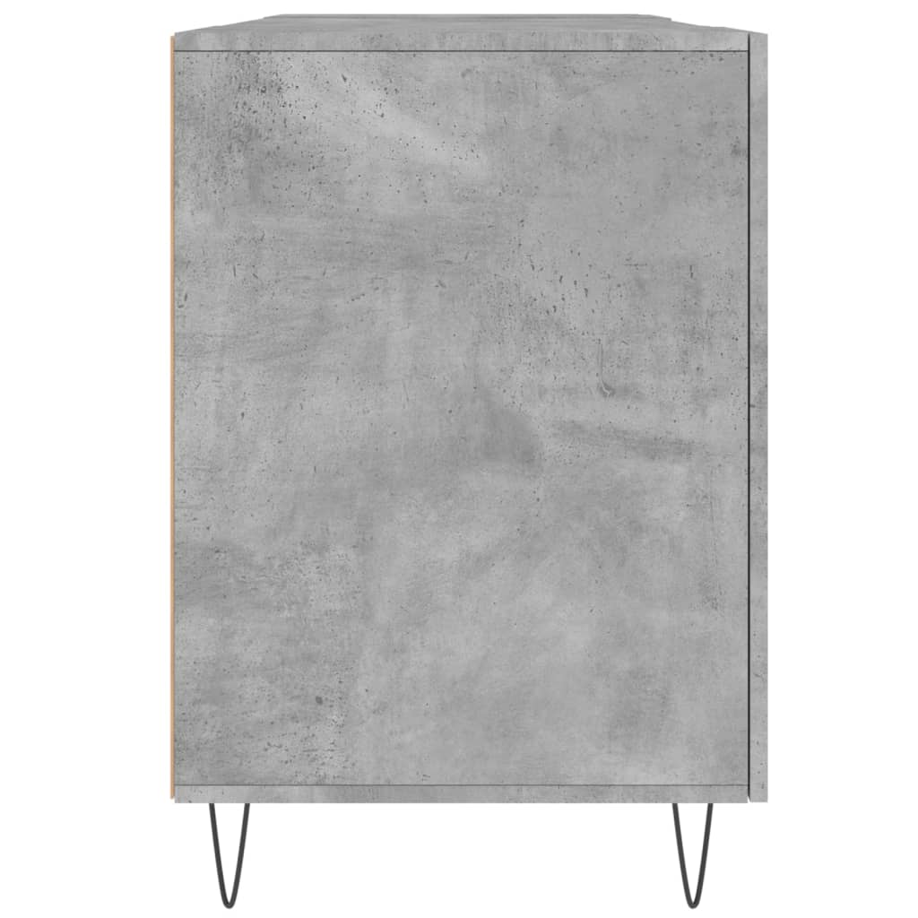Desk Concrete Gray 140x50x75 cm Engineered Wood