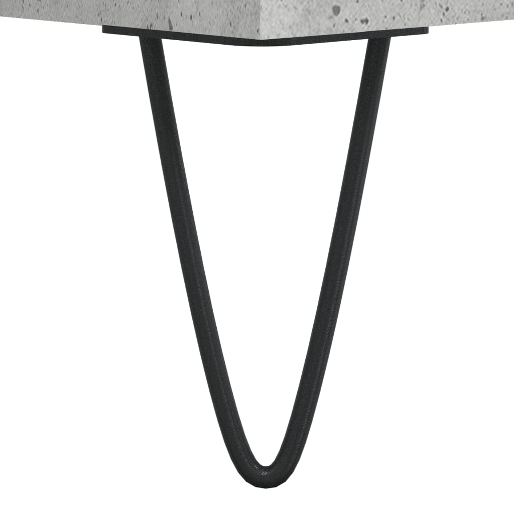 Desk Concrete Gray 140x50x75 cm Engineered Wood