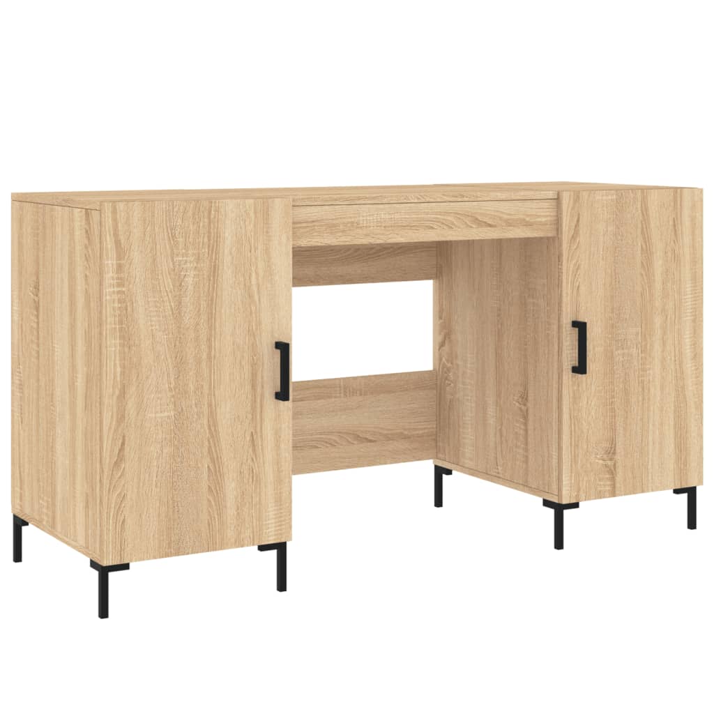 Bureau chêne Sonoma 140x50x75 cm panneau de particules