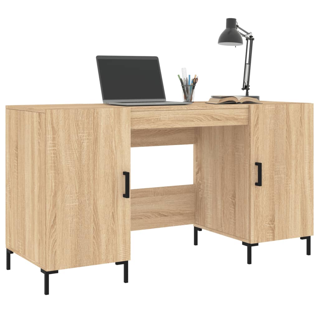 Bureau chêne Sonoma 140x50x75 cm panneau de particules