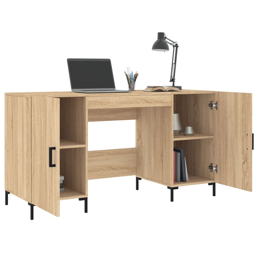 Bureau chêne Sonoma 140x50x75 cm panneau de particules