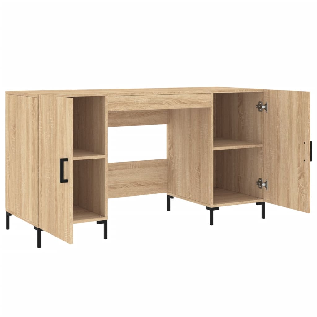 Bureau chêne Sonoma 140x50x75 cm panneau de particules