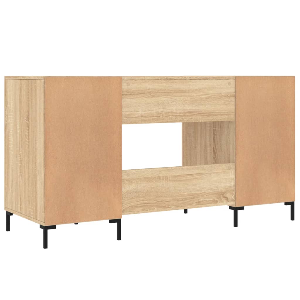 Bureau chêne Sonoma 140x50x75 cm panneau de particules