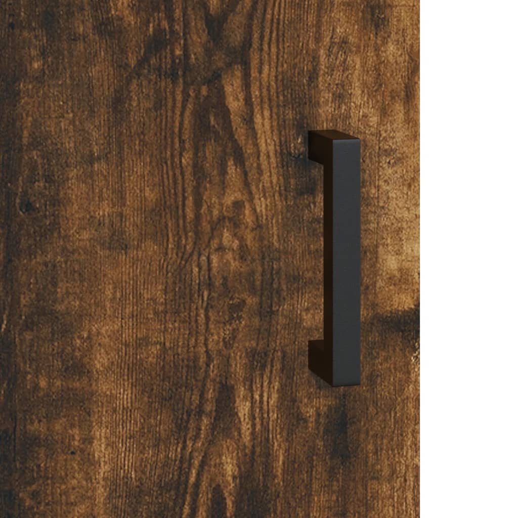 Desk Smoked Oak 140x50x75 cm Engineered Wood