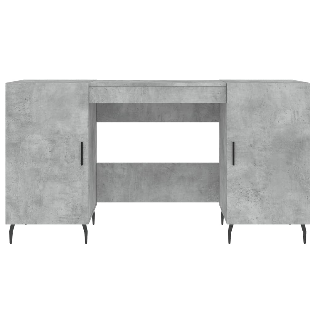 Desk Concrete Gray 140x50x75 cm Engineered Wood