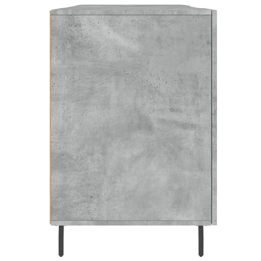 Desk Concrete Gray 140x50x75 cm Engineered Wood